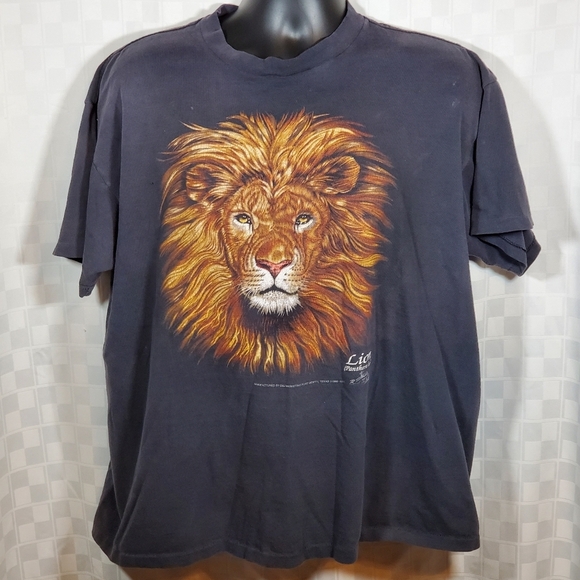 Vtg Lion T Shirt - Picture 1 of 6